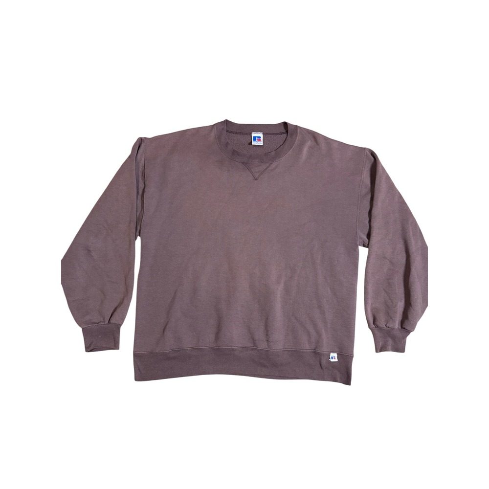 Vintage Russell Athletic Sweatshirt Mens Large Made in USA Blank 90s Brown